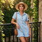 🌸 50% OFF NOW! 🌸Women's Short Sleeve Button Up Romper with Pockets