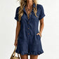 🌸 50% OFF NOW! 🌸Women's Short Sleeve Button Up Romper with Pockets