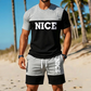 📢📢50% OFF !! ⏰Men's Color-Block Tee and Shorts Set