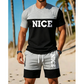 📢📢50% OFF !! ⏰Men's Color-Block Tee and Shorts Set