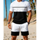 📢📢50% OFF !! ⏰Men's Color-Block Tee and Shorts Set