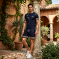 📢📢50% OFF !! ⏰Men Summer 2-Piece T-Shirt and Shorts Casual Set