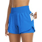 🌸 50% OFF NOW! 🌸Women Athletic Yoga Shorts Doubled Layer Gym Shorts
