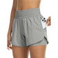🌸 50% OFF NOW! 🌸Women Athletic Yoga Shorts Doubled Layer Gym Shorts