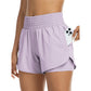 🌸 50% OFF NOW! 🌸Women Athletic Yoga Shorts Doubled Layer Gym Shorts