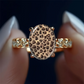 📢📢33% OFF !! ⏰Vintage Leopard Print Oval Ring