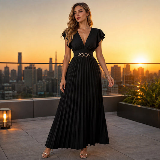 🌸 50% OFF NOW! 🌸Flowy Pleated Maxi Dress