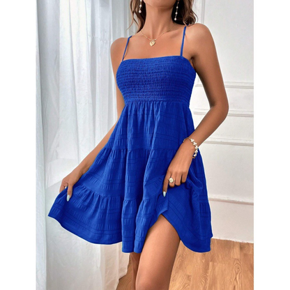💙👗 50% OFF＆TODAY ONLY! Sleeveless Smocked Mini Dress