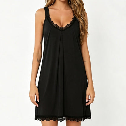 📢📢50% OFF !! ⏰Women's Lace V-Neck Modal Nightdress