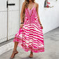 🌸Limited Sale 50% OFF🌸Women's Animal Print Backless Halter Maxi Dress