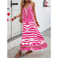 🌸Limited Sale 50% OFF🌸Women's Animal Print Backless Halter Maxi Dress