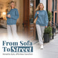 📢📢40% OFF !! ⏰Women's Casual Oversized Crewneck Sweatshirt 👕 Cosy, Roomie & Made for Laid-Back Days ✨