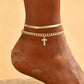 🌸 50% OFF NOW! 🌸Dainty Layered Gold Initial Anklets for Women