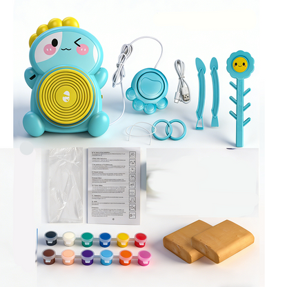 📢📢50% OFF !! ⏰Kids Electric Pottery Wheel DIY Clay Craft Kit