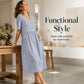 📢📢40% OFF !! ⏰Women’s Casual Striped Relaxed Fit Dress