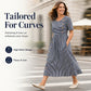 📢📢40% OFF !! ⏰Women’s Casual Striped Relaxed Fit Dress