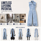 📢📢50% OFF !! ⏰ Women’s Sleeveless High-Slit Denim Vest Dress