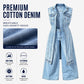📢📢50% OFF !! ⏰ Women’s Sleeveless High-Slit Denim Vest Dress