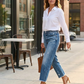 📢📢50% OFF !! ⏰Retro Cropped Straight Jeans