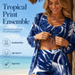 🌸 50% OFF NOW! 🌸Women Tropical Print 3-Piece Swimwear Set