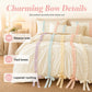 📢📢40% OFF !! ⏰Romantic Pastel Bowknot Bedding Set