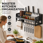 📢📢40% OFF !! ⏰Wall-Mounted Kitchen Rack with Spice Shelf