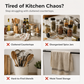 📢📢40% OFF !! ⏰Wall-Mounted Kitchen Rack with Spice Shelf
