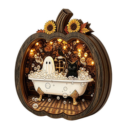 📢📢50% OFF !! ⏰Halloween Wooden Pumpkin Tabletop Decor