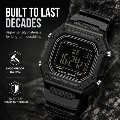 📢📢50% OFF !! ⏰Men's Waterproof Digital Watch with LED Luminous Display