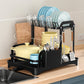 📢📢50% OFF !! ⏰Double-Layer Kitchen Tableware Drying Rack