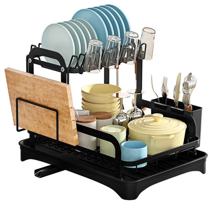 📢📢50% OFF !! ⏰Double-Layer Kitchen Tableware Drying Rack