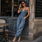 🌸 50% OFF NOW! 🌸Women's Plus Size Halter Neck Ruched Jumpsuit