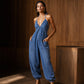 🌸 50% OFF NOW! 🌸Women's Plus Size Halter Neck Ruched Jumpsuit