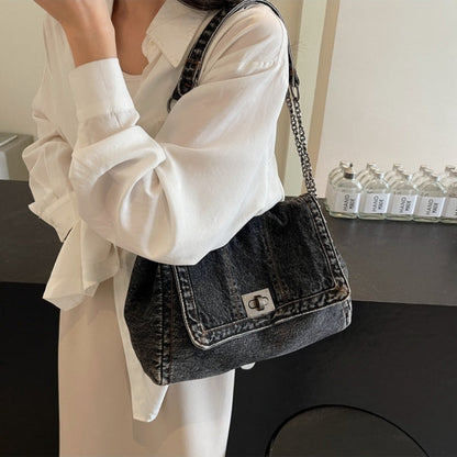 📢📢50% OFF !! ⏰Retro Large Capacity Chain Strap Shoulder Bag