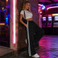 🌸 50% OFF NOW! 🌸Women's  Chic Striped Drawstring Track Pants