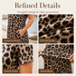 🌸 50% OFF NOW! 🌸Women's Leopard Print Maxi Dress with Pockets Casual Short Sleeve Long Dress