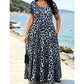 🌸 50% OFF NOW! 🌸Women's Leopard Print Maxi Dress with Pockets Casual Short Sleeve Long Dress