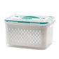 🥗 2 in 1 Draining Fresh-Keep Food Container with Built-in Colander – Leakproof Fridge Storage for Fruits & Veggies 🧊✨