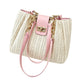 📢📢50% OFF !! ⏰ Spacious Commuter Straw Shoulder Bag