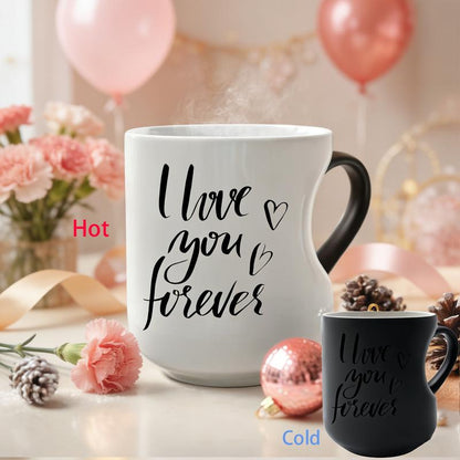 📢📢50% OFF !! ⏰Color Changing Heart Handle Ceramic Mug for Valentine's Day