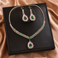 🌸 50% OFF NOW! 🌸Zircon Jewelry Set Necklace & Drop Earrings for Women