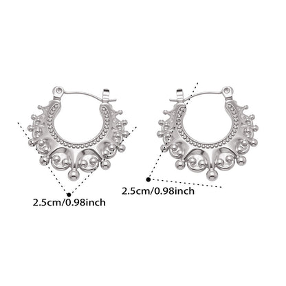 🌸 50% OFF NOW! 🌸Vintage Stainless Steel Bohemian Hoop Earrings