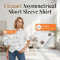 🌸 50% OFF NOW! 🌸Women's Asymmetrical Button-Up Short Sleeve Shirt