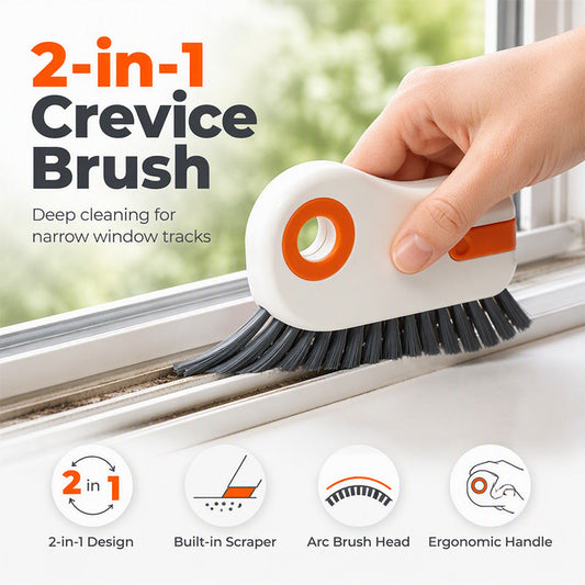 📢📢Buy 1 Get Free 1 !! ⏰ 2-in-1 Window Groove Cleaning Brush