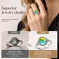 🎉BUY 1 GET 1 FREE🎁Vintage Oval Temperature Color Changing Mood Ring with Heart Accents