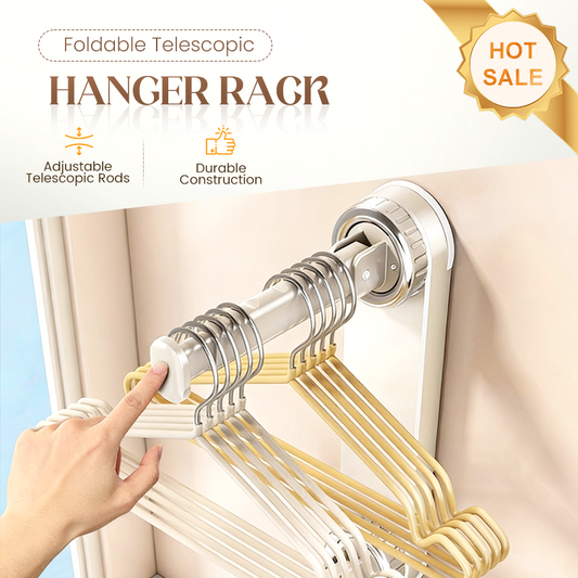 📢📢50% OFF !! ⏰Foldable Telescopic Suction-Cup Hanger Rack