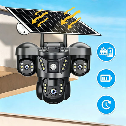 📢📢50% OFF !! ⏰Triple Lens Solar WiFi Security Camera