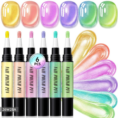 🌸 50% OFF NOW! 🌸Glitter Cat Eye Nail Polish Pen Set