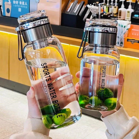 📢📢50% OFF !! ⏰ Large Capacity Portable Glass Water Bottle