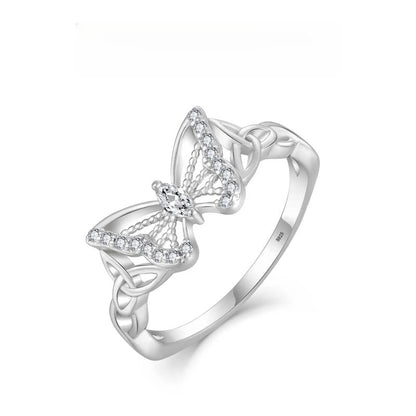 🌸 50% OFF NOW! 🌸Refined Delicate Butterfly Accent Ring🦋